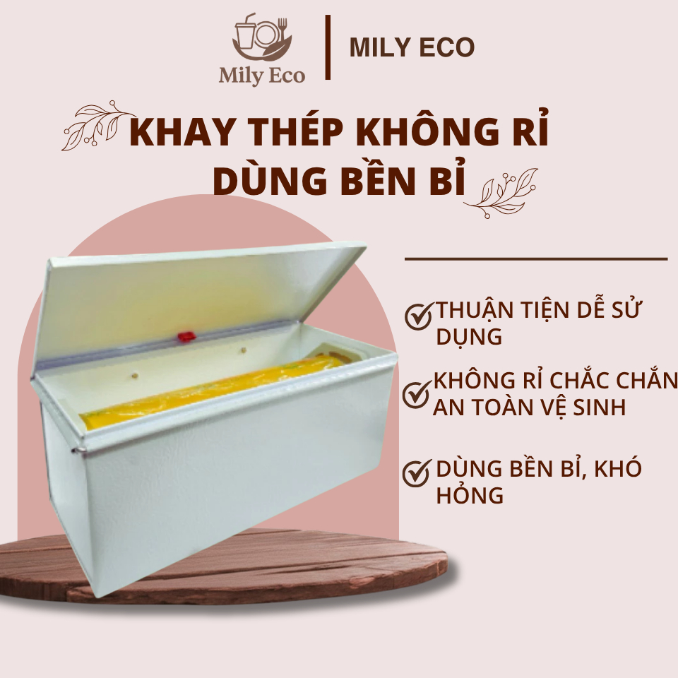 Vỏ hộp đựng màng bọc thực phẩm 30 - 45cm, khay thép vỏ kim loại, thép không gỉ, bền bỉ, chắc chắn