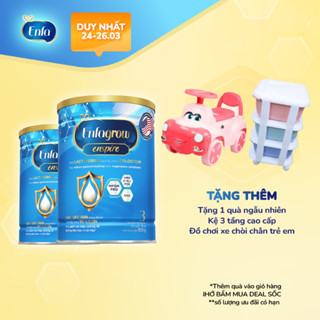 Bộ 2 lon sữa bột Enfagrow Enspire 3 hỗ trợ đề kháng với Lactoferrin cho trẻ từ 2-6 tuổi - 850g/lon