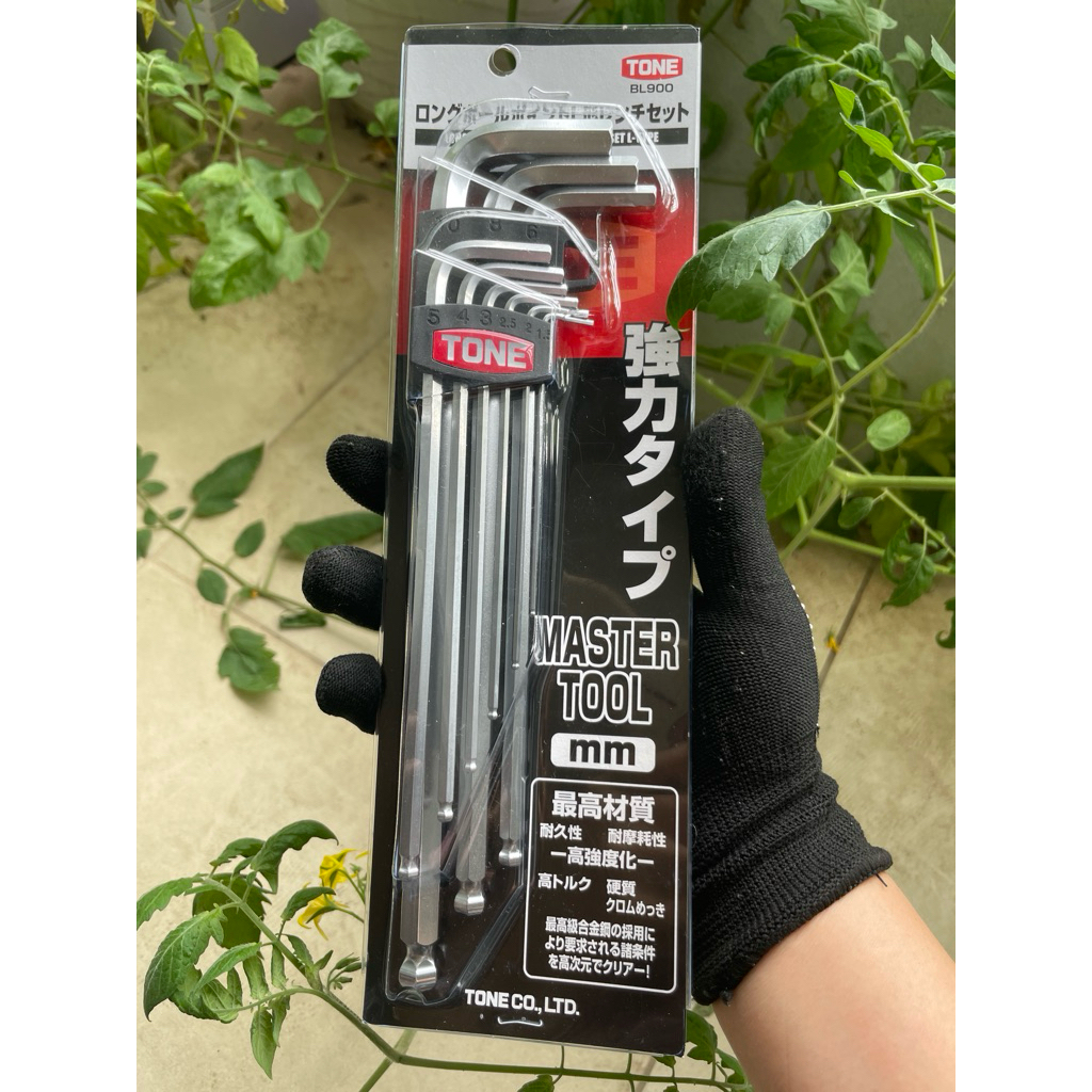 Bộ lục giác bi TONE made in JAPAN 9 cây loại dài 1.5~10mm BL900 Tone kimvietnam22