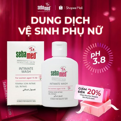 Dung dịch vệ sinh phụ nữ Sebamed chuẩn cân bằng pH3.8 (50ml) cấp ẩm giảm viêm cho da nhạy cảm