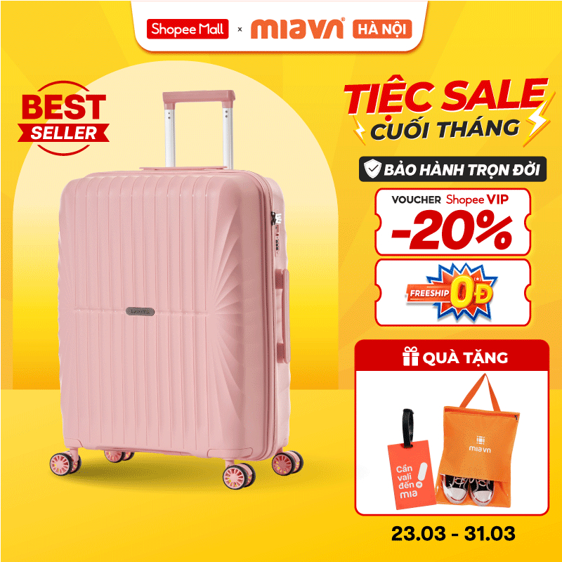 [⚡️DEAL HỜI] Vali Kéo MIA Du Lịch JUDEN - Size 20/24/28 Inch Nhựa PP Chịu Lực, Hạn Chế Va Đập, Khoá TSA, Bảo Hành TĐ
