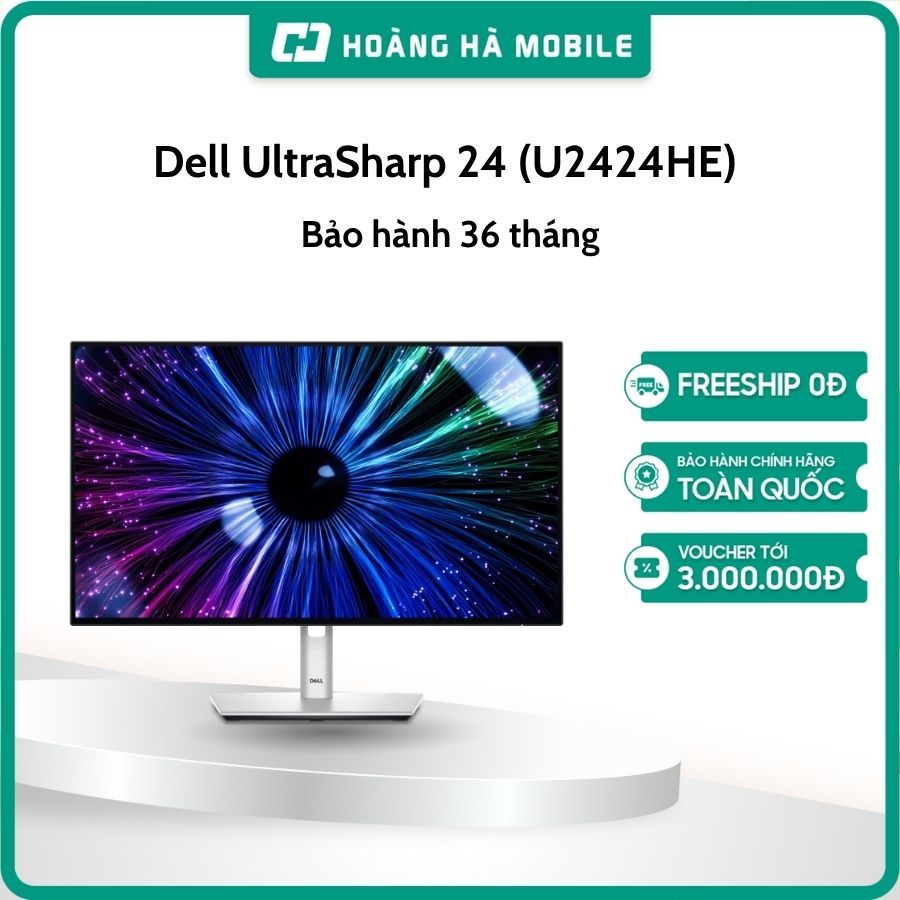 Màn hình Dell UltraSharp 24 (U2424HE) - (23.8"/FHD/IPS/120Hz/5ms/USB-C/RJ45) - Chính hãng