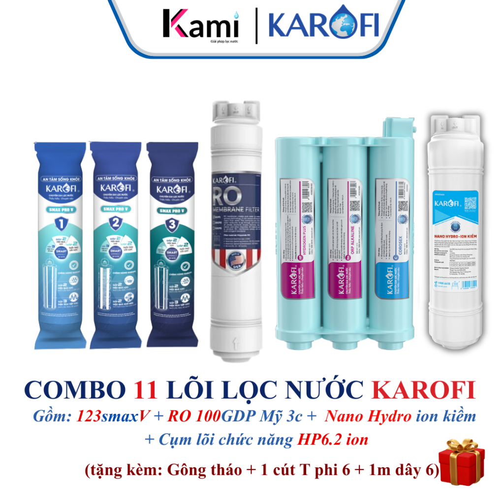 Bộ 11 lõi lọc nước Karofi dành cho model KAD-M29, KAE-S695,KAD-D66S PRO,...