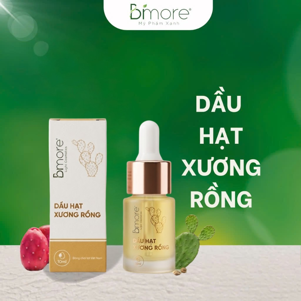 Dầu hạt xương rồng Bimore dưỡng da, ngừa lão hóa, giảm thâm mắt chai 10ml