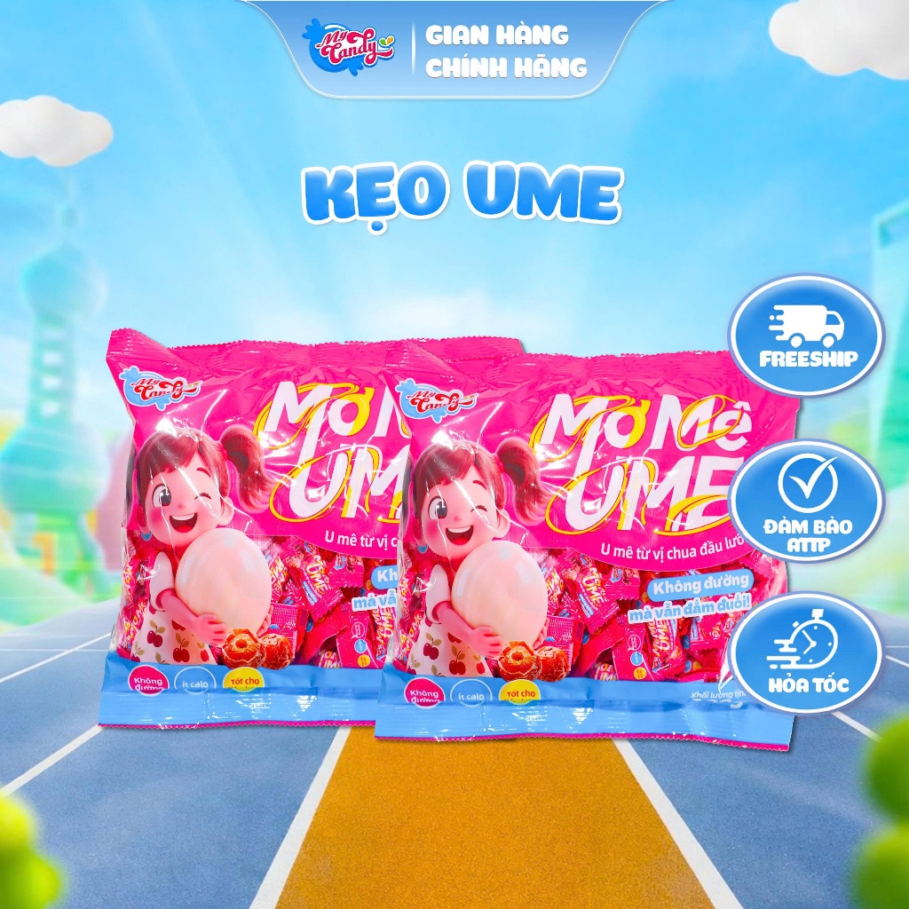 Kẹo ô mai Ume không đường, ít calo, tốt cho tiêu hoá gói 200gr - My Candy Việt Nam