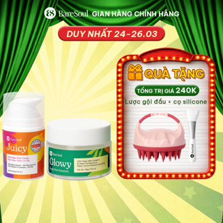 COMBO Peel Glowy 50g, kem dưỡng Juicy 50g giúp làm sáng, giảm thâm mông, nách, bikini, đầu gối, khuỷu tay