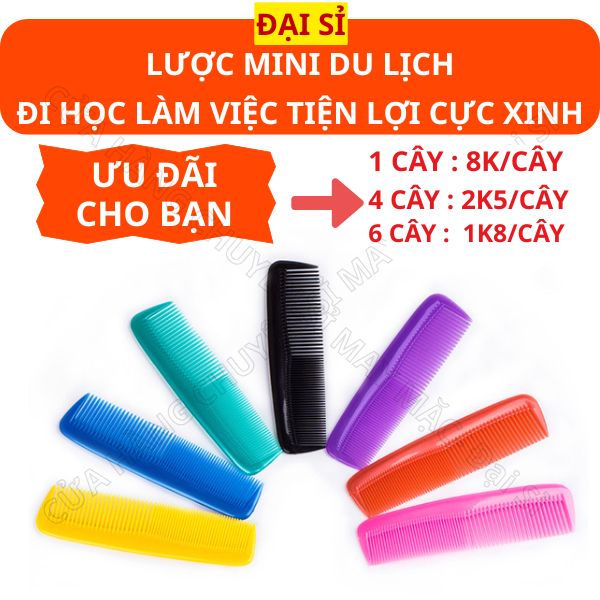 Lược chải tóc mini nhiều màu sắc - Đại Sỉ