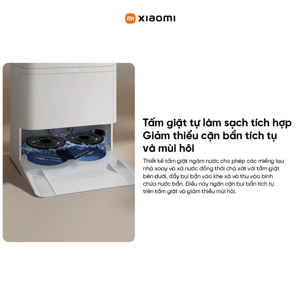 Robot hút bụi lau nhà Xiaomi Vacuum H50 - Lực hút mạnh 10,000Pa | Tự động giặt sấy khô, đổ rác - Lau xoay kép | BigBuy360 - bigbuy360.vn