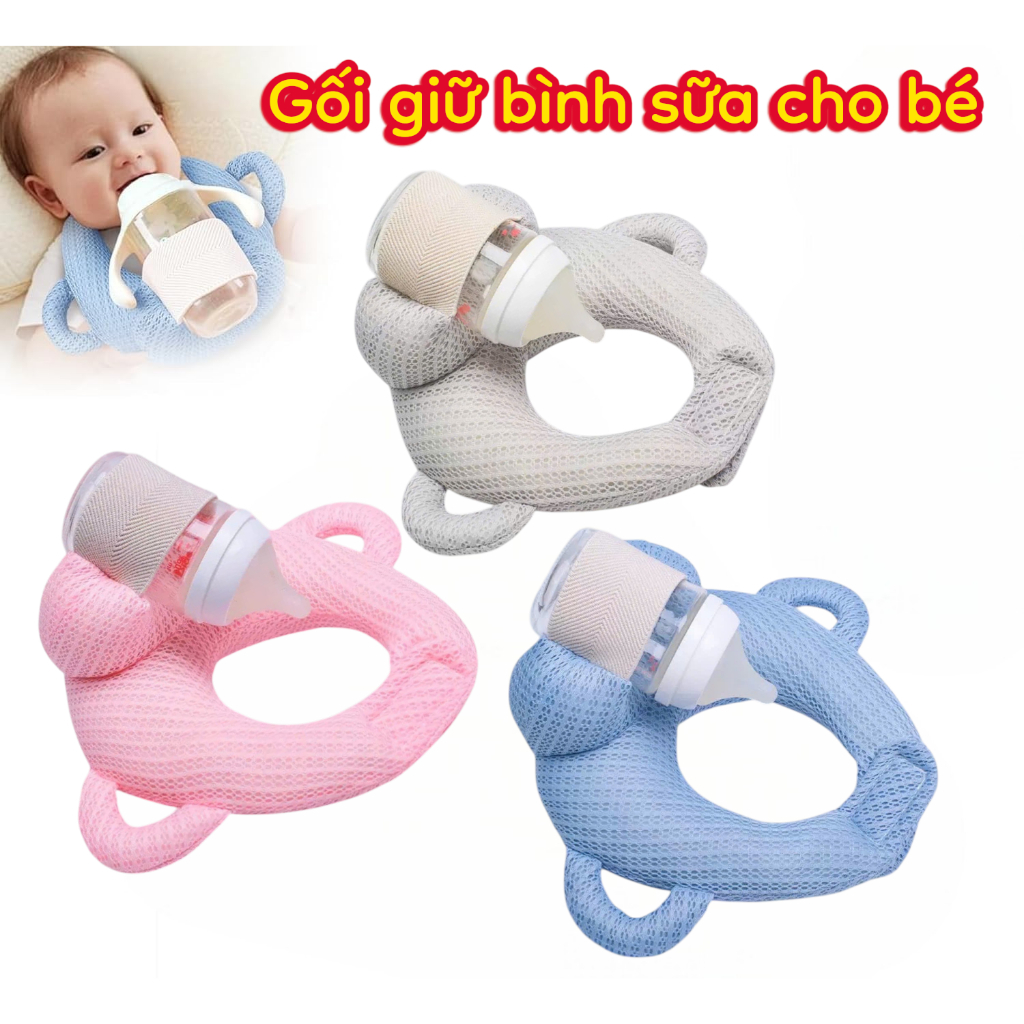 Gối Giữ Bình Sữa Cho Bé – Gối Bú Bình Chống Sặc, An Toàn Cho Trẻ Sơ Sinh