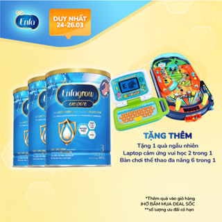 Bộ 3 lon sữa bột Enfagrow Enspire 3 hỗ trợ đề kháng với Lactoferrin dành cho trẻ từ 2-6 tuổi - 850g/lon