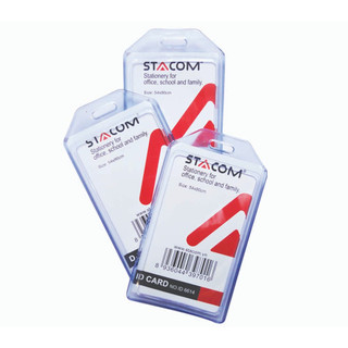 COMBO 5 Thẻ đeo bảng tên khổ đứng, nhựa dẻo trong suốt, kích thước 54*90mm | Stacom ID6614