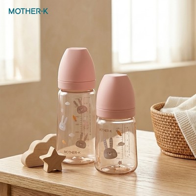 Bình sữa PPSU Hàn Quốc Mother-K - 180 ml/ 280 ml (Thỏ Hồng)