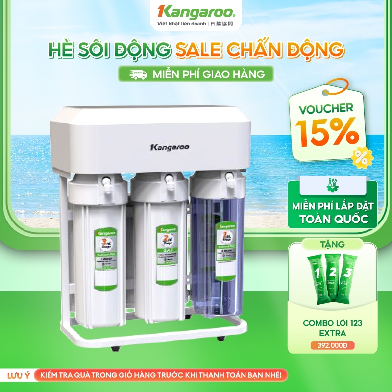 [LẮP ĐẶT 0Đ NỘI THÀNH HN &HCM] Máy lọc nước Kangaroo Hydrogen 9 lõi KG09K4-H1