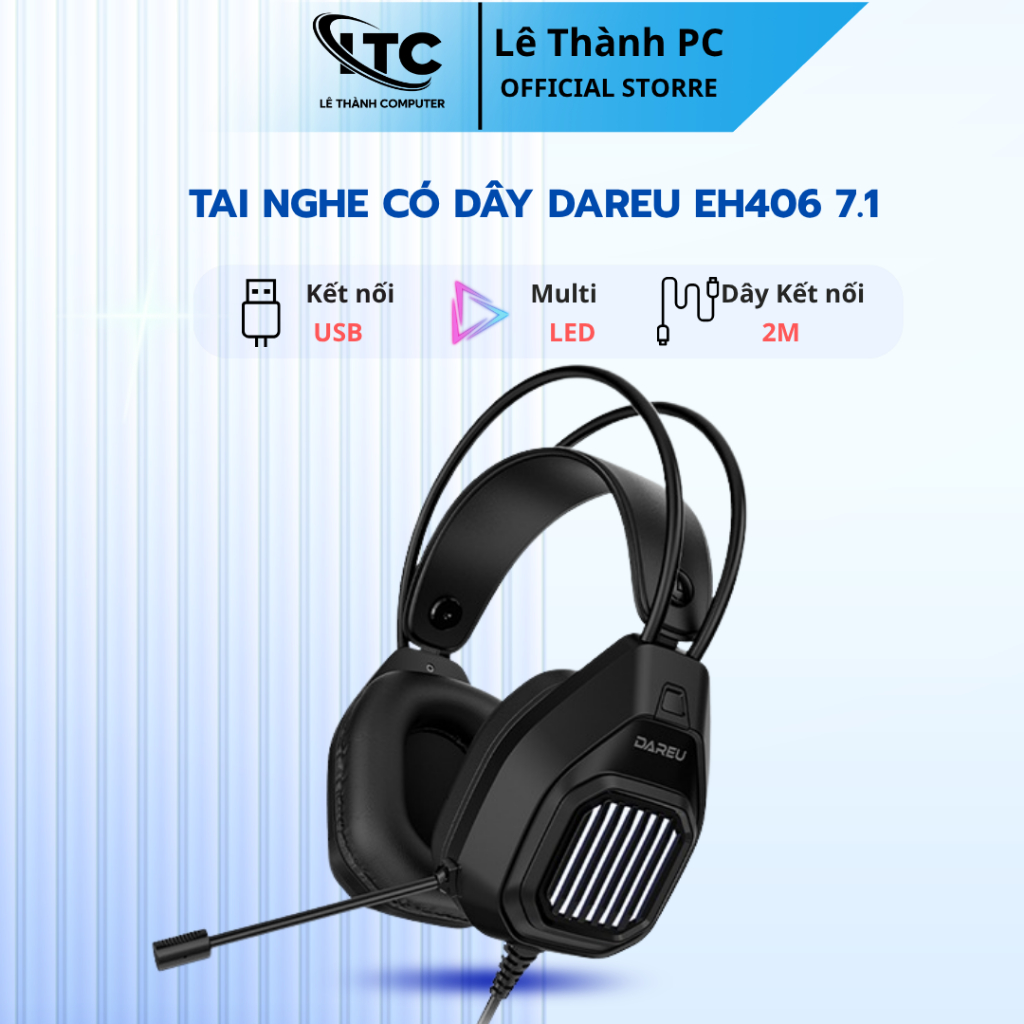 Tai nghe có dây DareU EH406 7.1- BH 12 tháng