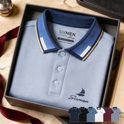 Áo polo nam cao cấp FAVOR [Tặng Kèm Hộp Quà] Vải cá sấu FeelMax thoáng mát, sang trọng - SIXMEN