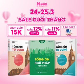 Sách Tổng ôn ngữ pháp, Từ vựng tiếng anh cô Trang Anh Moonbook