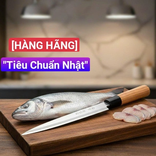 Hàng CHUẨN NHẬT Dao Làm Cá Sashimi 18cm Phi Lê Dễ Dàng, Đẳng Cấp Nấu Ăn, Cắt Cá Hồi, Ngừ Như Tơ