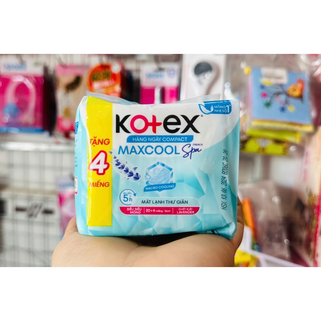BĂNG VỆ SINH KOTEX HÀNG NGÀY MAX COOL FRENCH SPA HÀNG NGÀY 20M