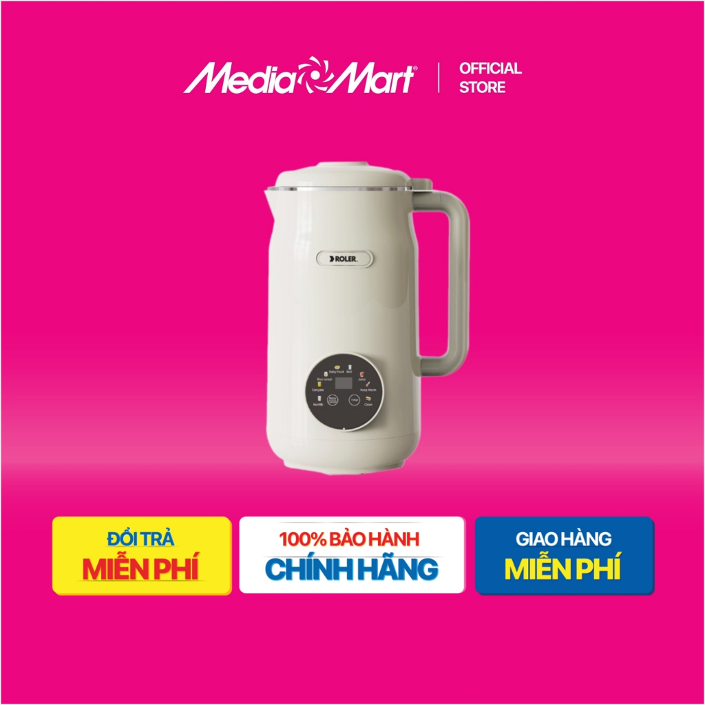 [ Mediamart Mall ] Máy nấu sữa hạt Roler RB-4124 BH chính hãng,Ship 0đ