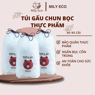 [COMBO 5 Túi] Màng Bọc Thực Phẩm Co Giãn Siêu Dai Có Chun Kèm, Túi Gấu Bọc Thực Phẩm Dùng 1 Lần