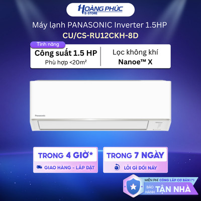 Máy Lạnh Panasonic Inverter 1HP CU/CS-RU9CKH-8D | 1.5HP CU/CS-RU12CKH-8D | 1HP CU/CS-RU9AKH-8 {Ship HCM 0Đ}