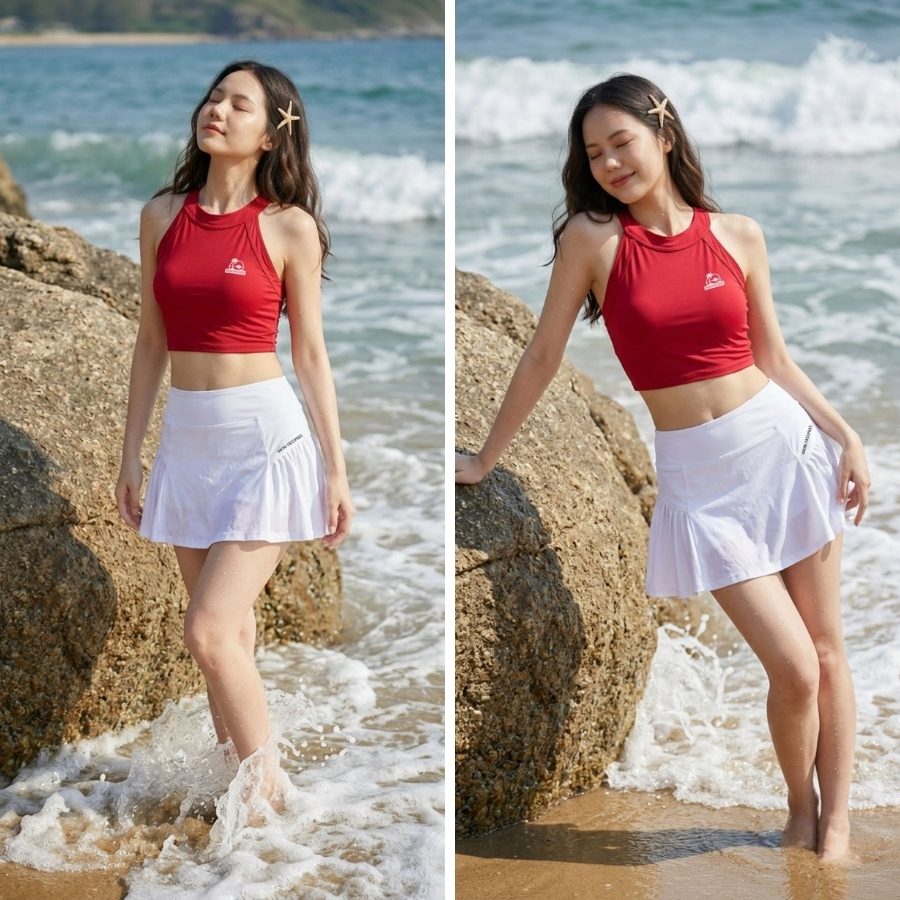 Quần bơi lẻ Nữ BIKINI PASSPORT kiểu xòe rũ - Trắng - BS526_WH | BigBuy360 - bigbuy360.vn