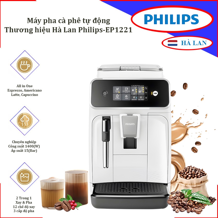 MỚI VỀ - Máy pha cà phê Espresso, Americano tự động và Capuccino, Latte. Thương hiệu Hà Lan cao cấp 