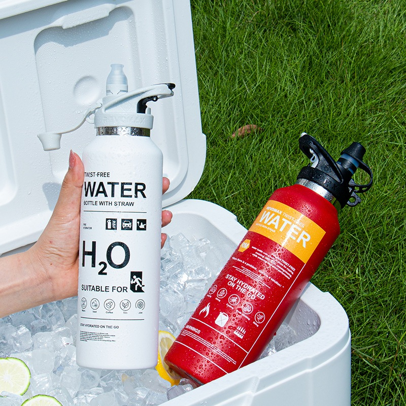 Bình giữ nhiệt Gozen 950ml inox 316L có ống hút Revomax mở nắp 1 chạm chống tràn 36h