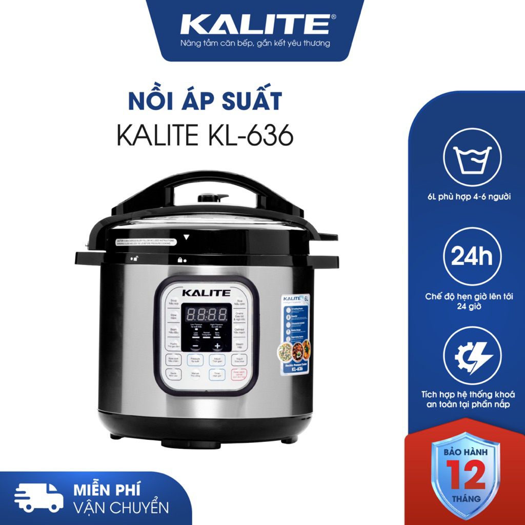 Nồi áp suất thanh lý KL636 nồi móp nhẹ ,vỏ thùng xấu