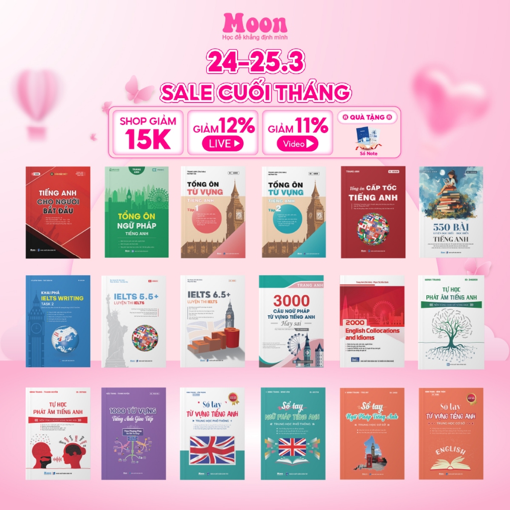 Sách Tiếng anh cô Trang Anh  MoonBook