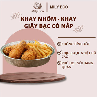 [Combo 100] Đĩa Giấy Bạc Lót Nồi Chiên Không Dầu, Bát Nhôm Chống Dính, Chịu Nhiệt, Tiện Lợi Du Lịch - GIAYBAC