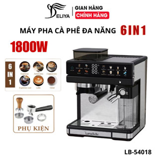 Máy pha cà phê đa năng Lumabella LB-54018, SK-04032 xay hạt cafe, đánh sữa tự động, pha Espresso Cappuccino Latte
