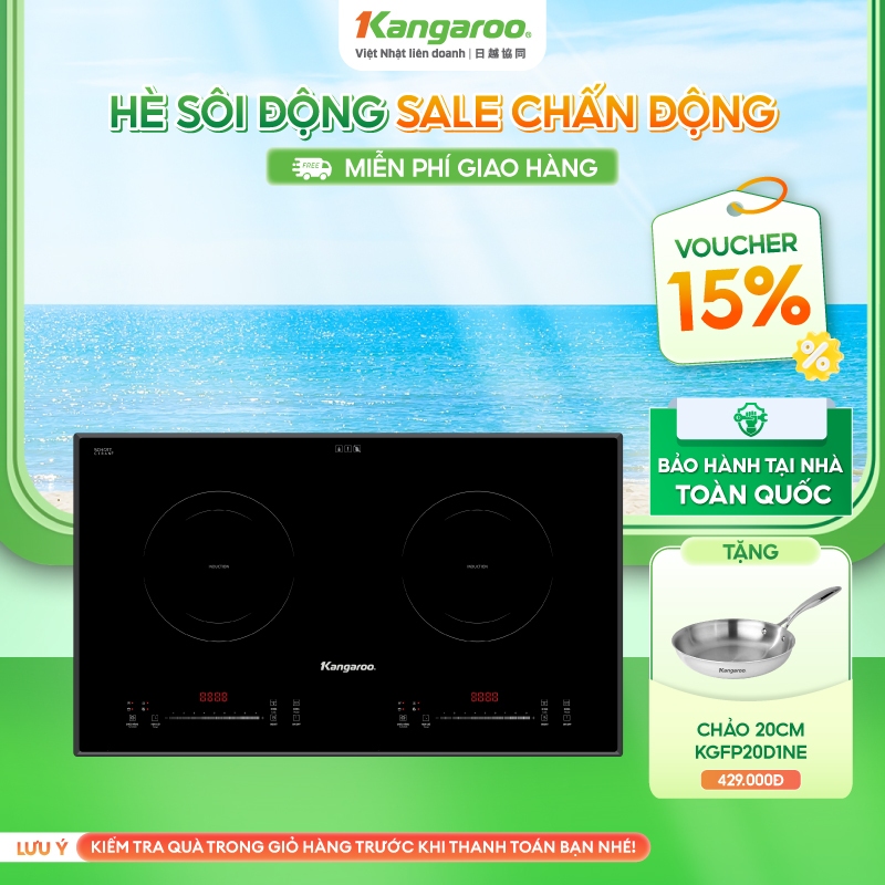Bếp điện từ đôi Kangaroo KG866i