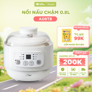 [Kèm Xửng Hấp] Nồi Nấu Cháo Chậm BEAR 0.8L Chưng Yến Nấu Cháo Ăn Dặm Cho Mẹ Bé Hầm Thức Ăn DDZ-A08T8