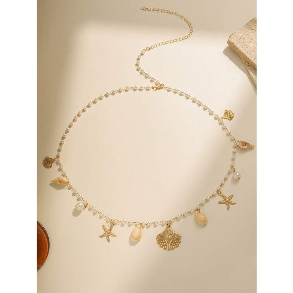 [CÓ SẴN] Vòng đeo eo Đi Biển Vỏ Ốc Sao Biển Ngọc Trai 🌺 FREESHIP Phong cách Bohemian Hawaii (EJ25-EJ02) | BigBuy360 - bigbuy360.vn