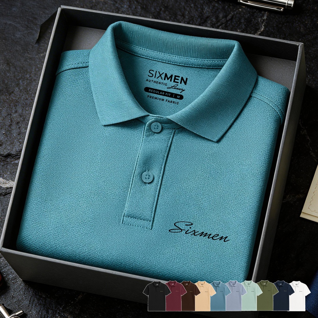 Áo Polo nam cao cấp thoáng mát SIXMEN [Tặng Kèm Hộp Quà] - SIXMEN BASIX Vải cá sấu FeelMax thoáng má