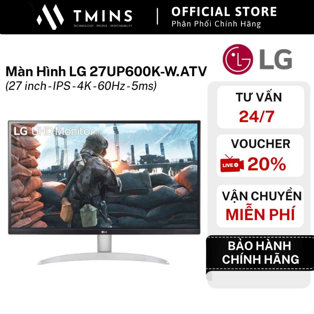 Màn Hình LG 27UP600K-W.ATV (27 inch - IPS - 4K - 60Hz - 5ms)