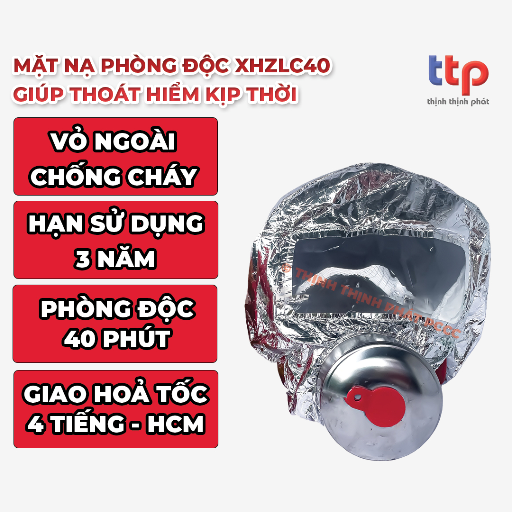 Mặt Nạ Phòng Độc XHZLC40 Phòng Độc 40 Phút Giúp Thoát Hiểm Cháy Nổ