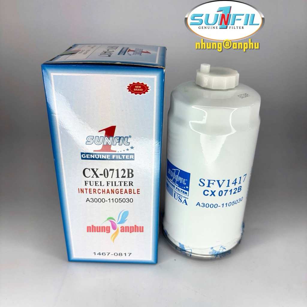 Lọc dầu CX0712B / SFV1417 / A3000-1105030 / FS36240 / BF9812 / R010071 howo TMT , Foton Tunland , IZ