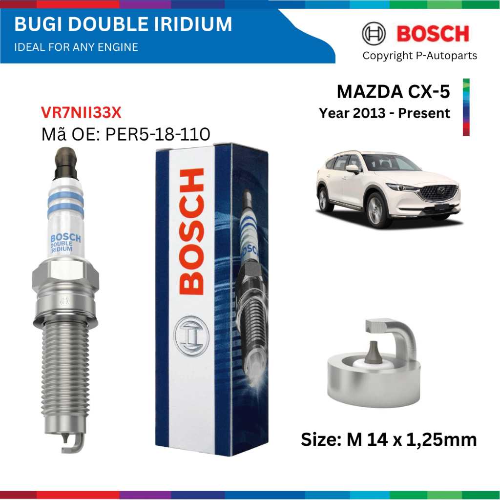 Bugi BOSCH Double Iridium cho MAZDA CX5 đời 2013 đến nay