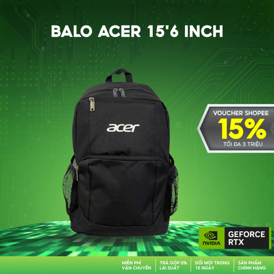 Balo Acer 15'6 inches màu đen - Phù hợp laptop 14 -15'6 inch