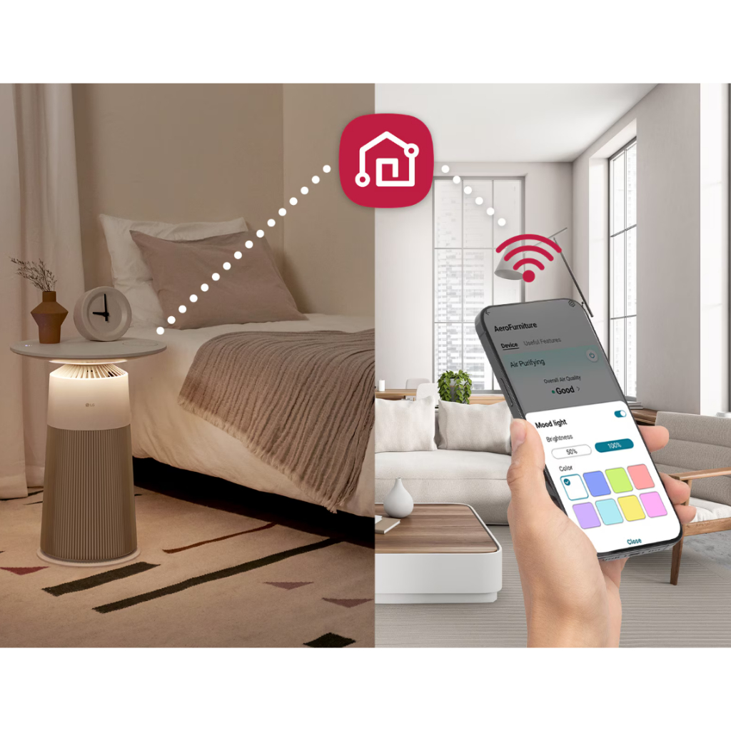 Máy lọc không khí LG AS20GPBK0 - PuriCare AeroFurniture Công nghệ UVnano™ - Màu nâu