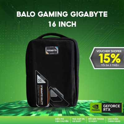 [Quà tặng không bán] Balo Gaming Gigabyte 16 inch -Thích hợp cho Laptop từ 15'6 inch trở xuống