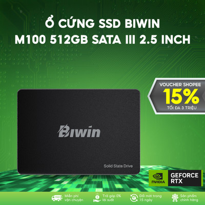 Ổ cứng gắn trong SSD Biwin M100 512GB SATA III 2.5 inch  BM100NN512G-RGX  tốc độ cao