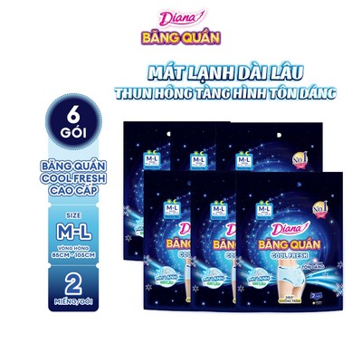[KOL] Combo 6 Băng Quần Diana Beauty Hip Cool Fresh size M-L/ L-XL 2 miếng/gói