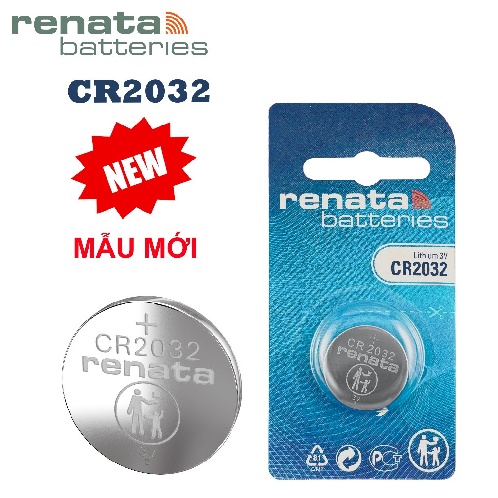 Pin nút Thụy Sỹ RENATA CR2032 3V Made in Swiss (Loại tốt - Giá 1 viên)