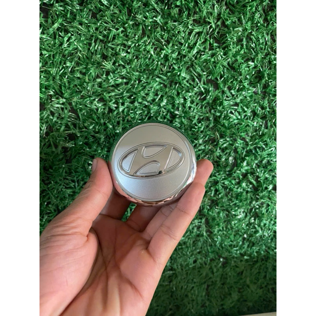 Logo chụp mâm hyundai 6,5cm ốp lazang bánh xe ô tô Hyundai đường kính ngoài 65mm