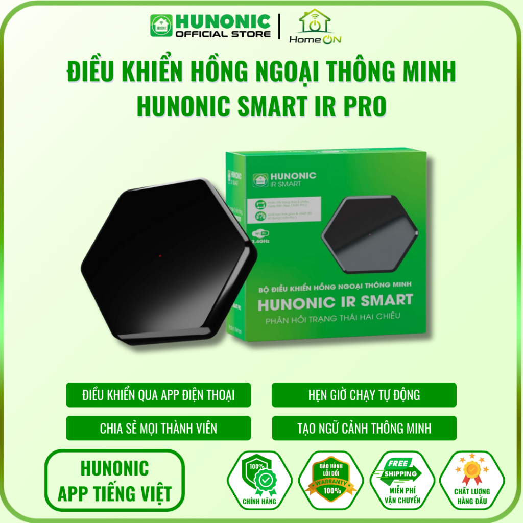 Bộ Điều Khiển Tivi, Điều Hoà Thông Minh WIFI Hunonic IR Smart Pro