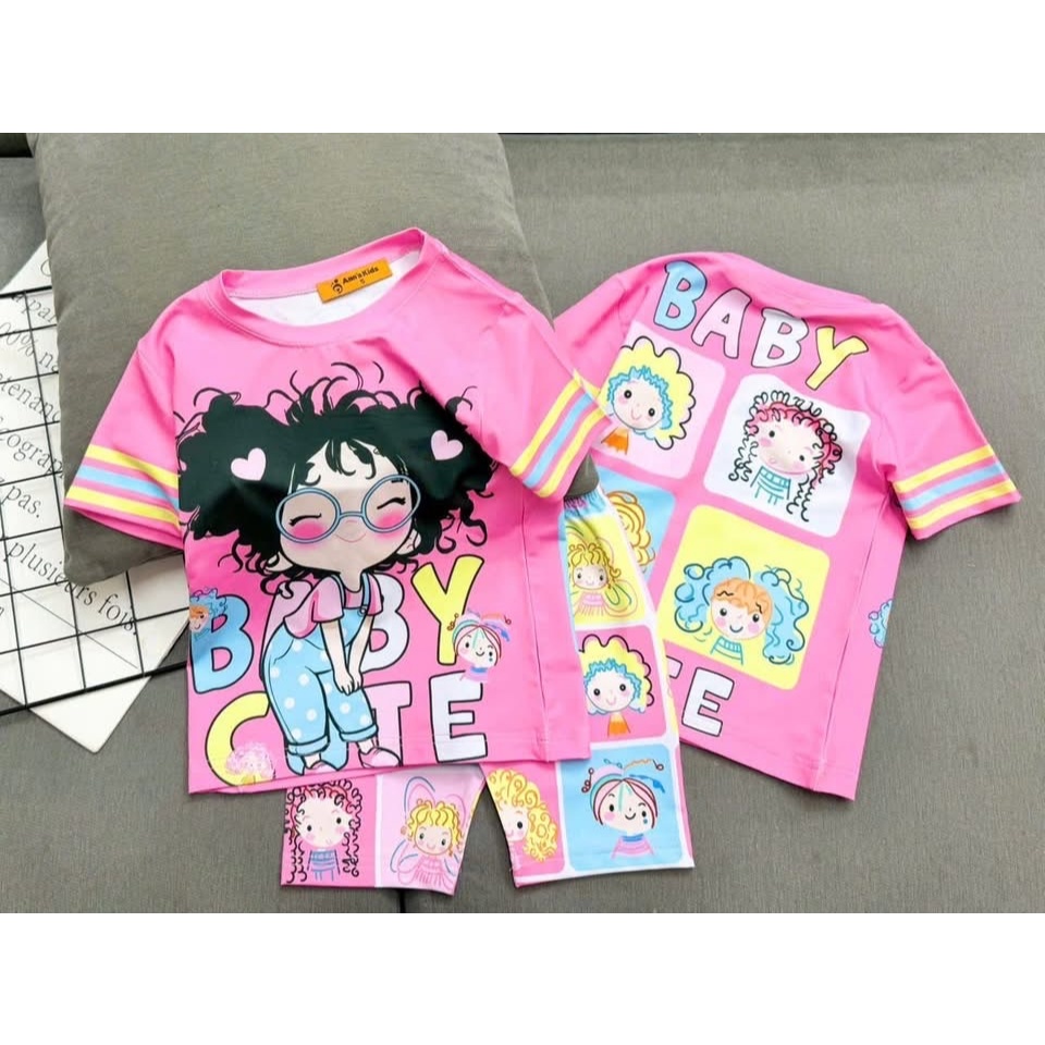 đồ bộ bé gái Mẫu Lửng và Đùi in hình 3D(8-40Kg)chất liệu mềm mịn thoáng mát được các bé gái yêu thích Bán Chạy Nhất 2025