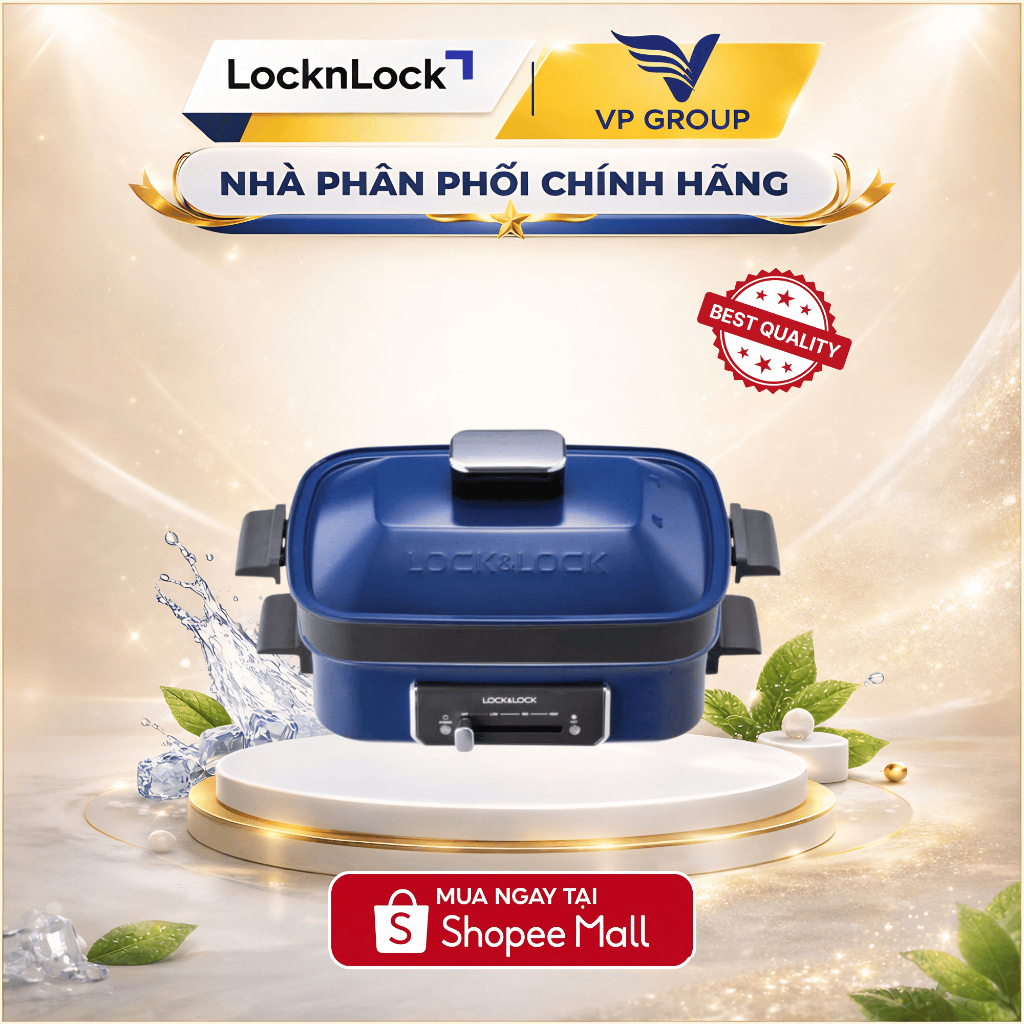 NỒI ĐIỆN ĐA NĂNG LocknLock chính hãng, dung tích 2.5L, Màu Navy, EJG556